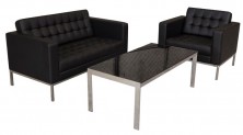 Venus Quick Delivery Reception Lounges. Single, 2 Seater, 3 Seater. Black PU Vinyl Only